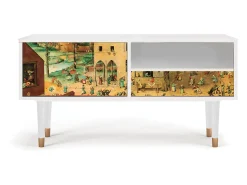 Móvel De Tv* Mueble de TV - 115х59х48 cm - T3 - Children Games, Branco Bege