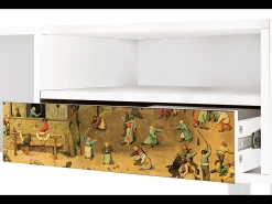 Móvel De Tv* Mueble de TV - 115х59х48 cm - T3 - Children Games, Branco Bege