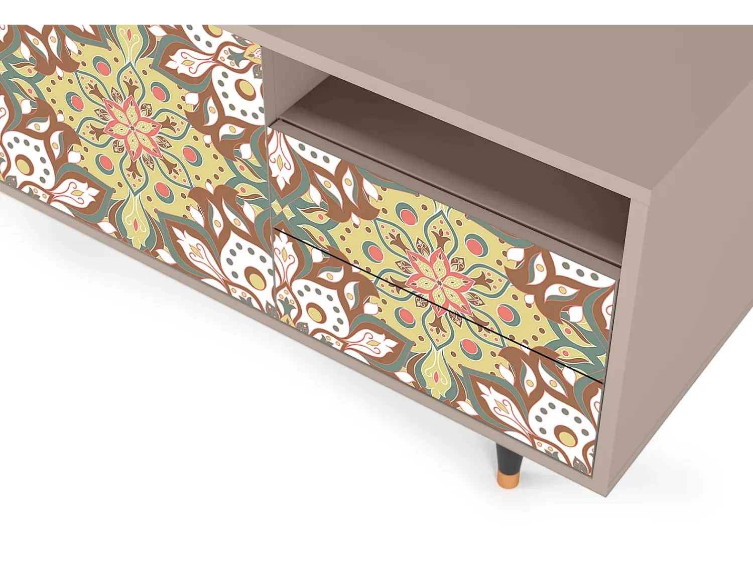 Mueble de TV - 125х56х41 cm - T7 - Chinese Tea, Latte^ Móvel De Tv