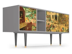 Mueble de TV - 150х69х41 cm - T5 - Children Games, Cinza^ Móvel De Tv