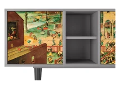 Mueble de TV - 150х69х41 cm - T5 - Children Games, Cinza^ Móvel De Tv