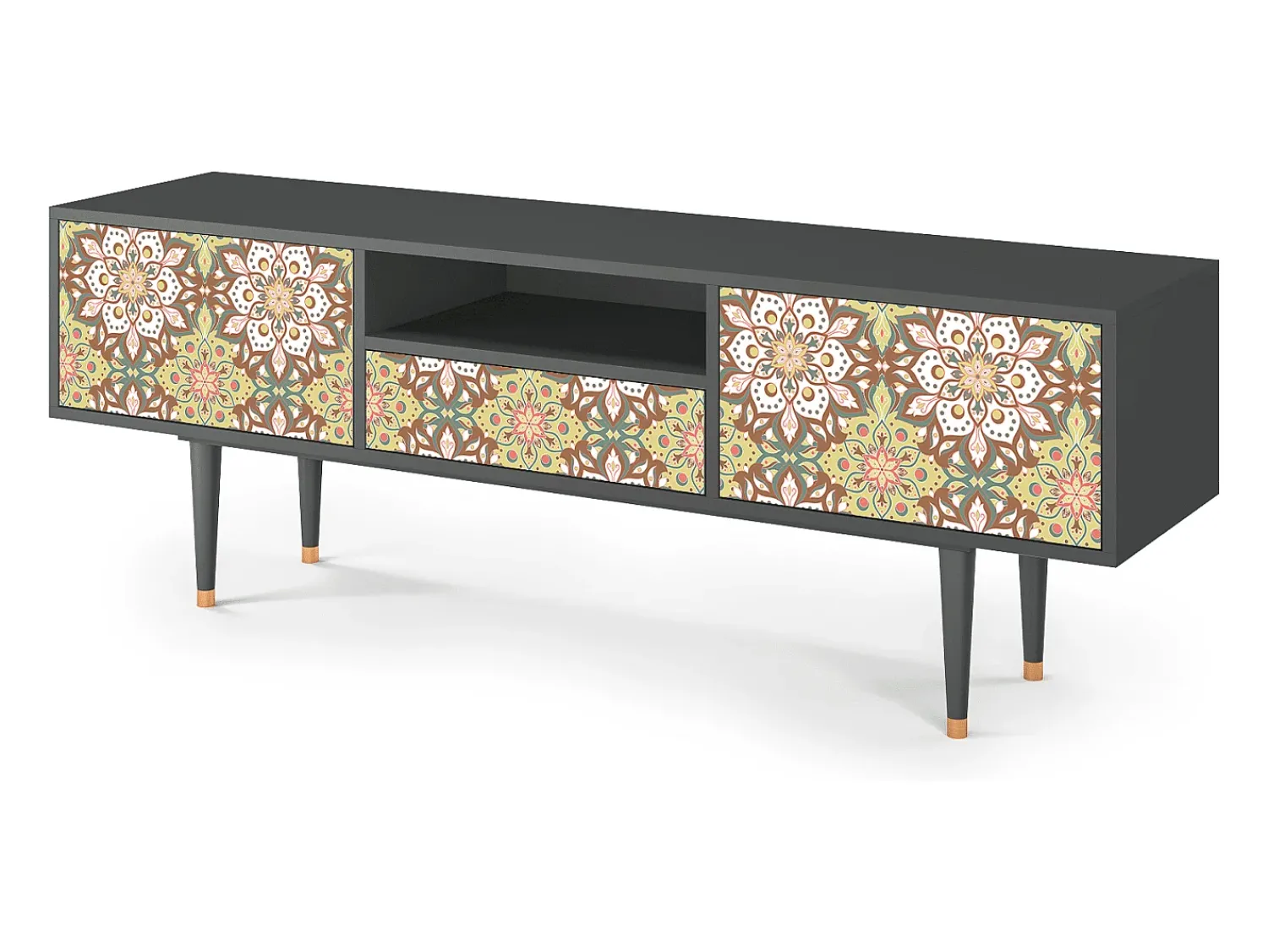 Hot Mueble de TV - 170х59х41 cm - T6 - Chinese Tea, Antracite Cinza antracite