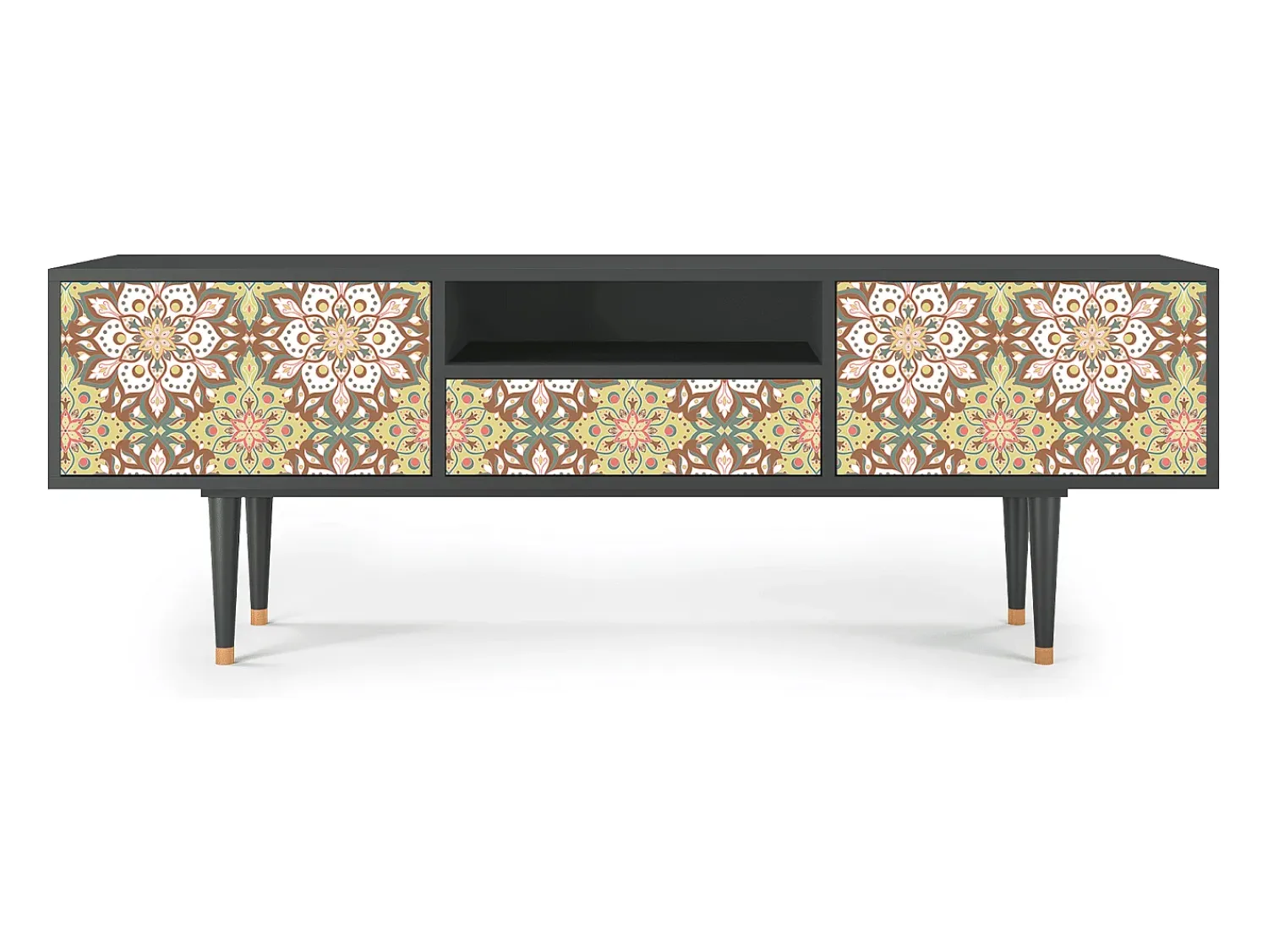 Hot Mueble de TV - 170х59х41 cm - T6 - Chinese Tea, Antracite Cinza antracite