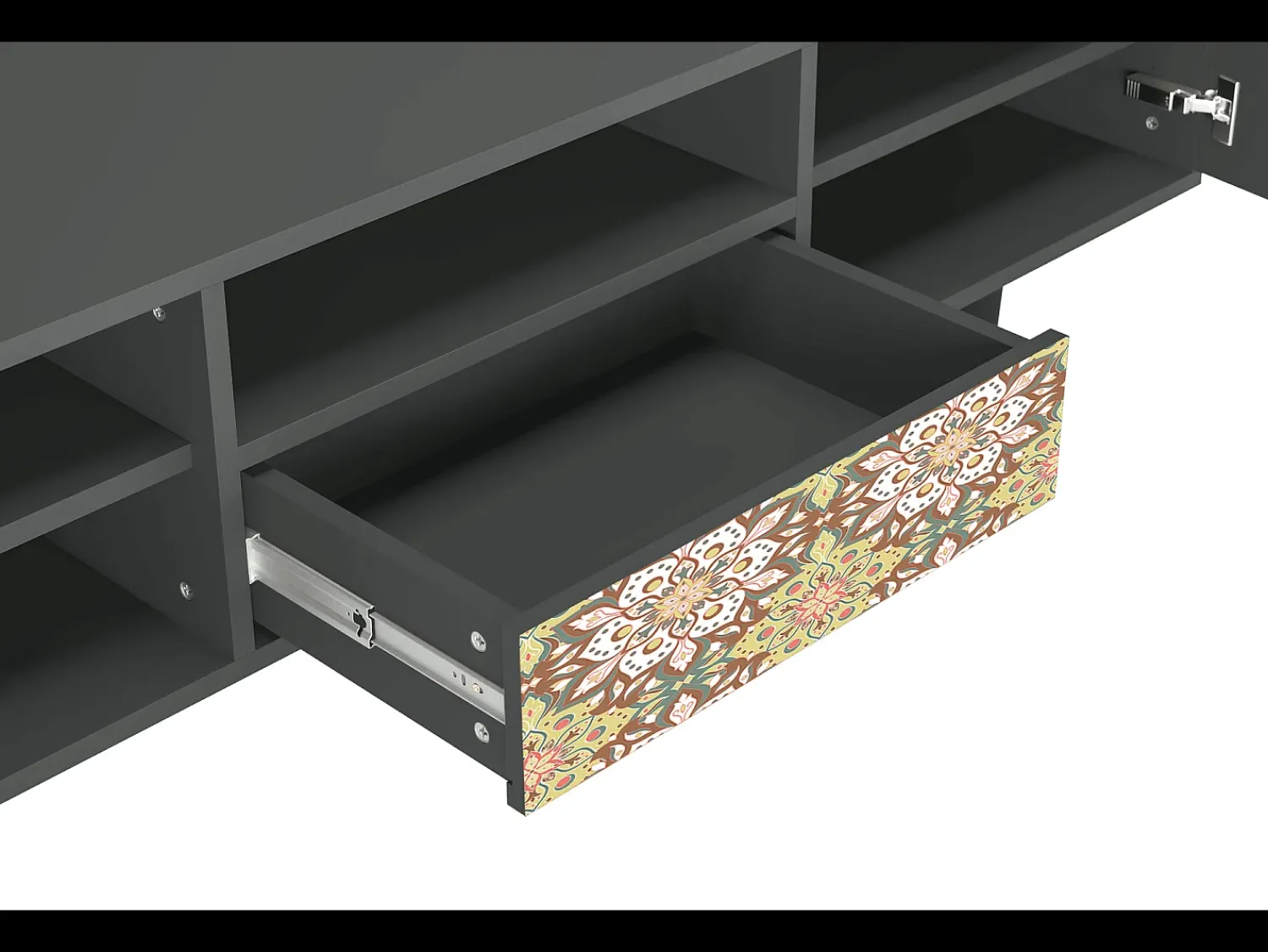 Hot Mueble de TV - 170х59х41 cm - T6 - Chinese Tea, Antracite Cinza antracite