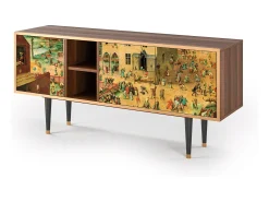 Clearance Mueble de TV - 150х69х41 cm - T5 - Children Games, Nogueira Castanho