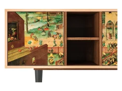 Clearance Mueble de TV - 150х69х41 cm - T5 - Children Games, Nogueira Castanho