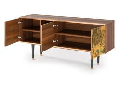 Clearance Mueble de TV - 150х69х41 cm - T5 - Children Games, Nogueira Castanho