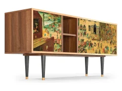 Clearance Mueble de TV - 150х69х41 cm - T5 - Children Games, Nogueira Castanho