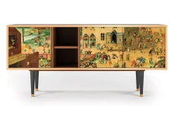 Clearance Mueble de TV - 150х69х41 cm - T5 - Children Games, Nogueira Castanho
