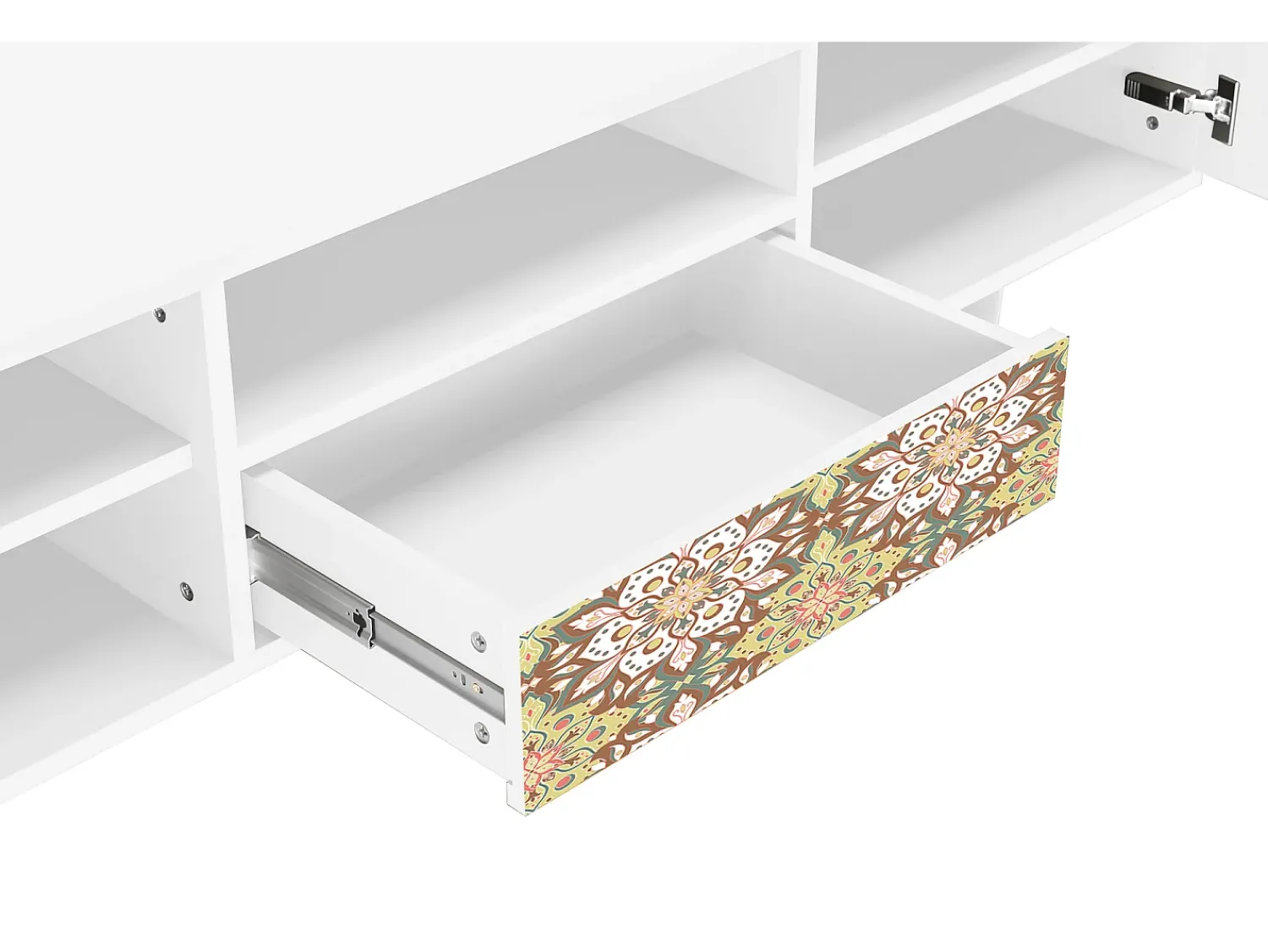 Móvel De Tv| Mueble de TV - 170х59х41 cm - T6 - Chinese Tea, Branco Bege