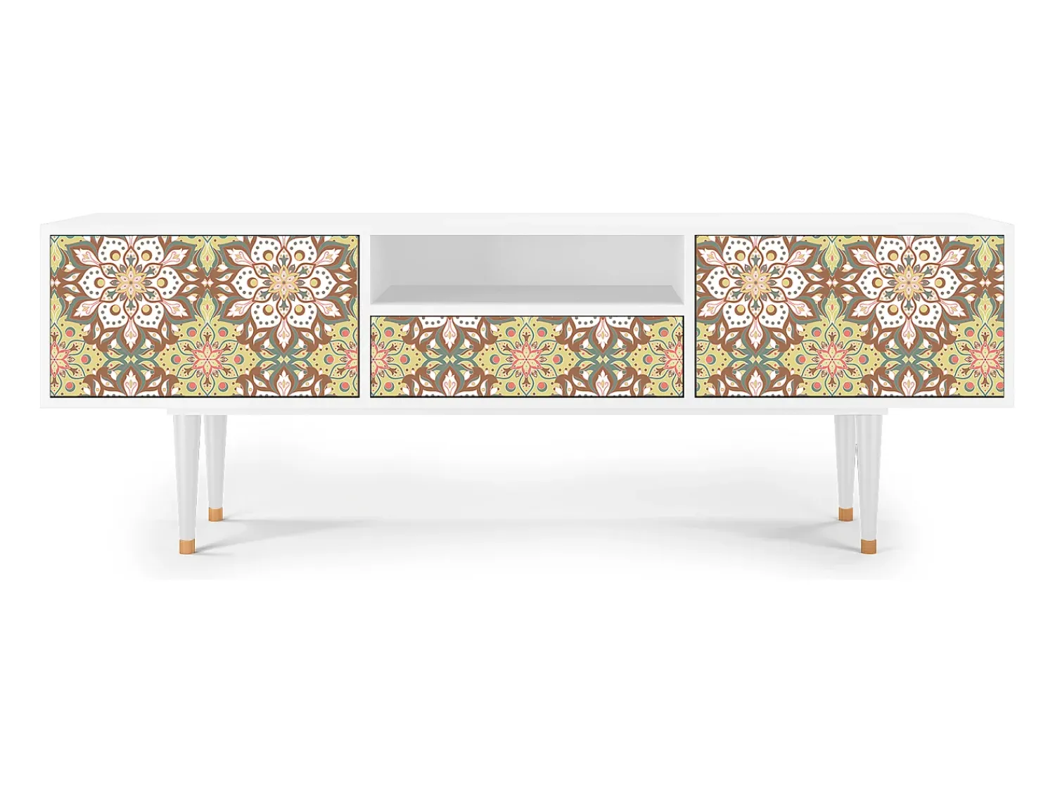 Móvel De Tv| Mueble de TV - 170х59х41 cm - T6 - Chinese Tea, Branco Bege