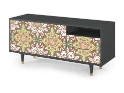 Clearance Mueble de TV - 125х56х41 cm - T7 - Chinese Tea, Antracite Cinza antracite
