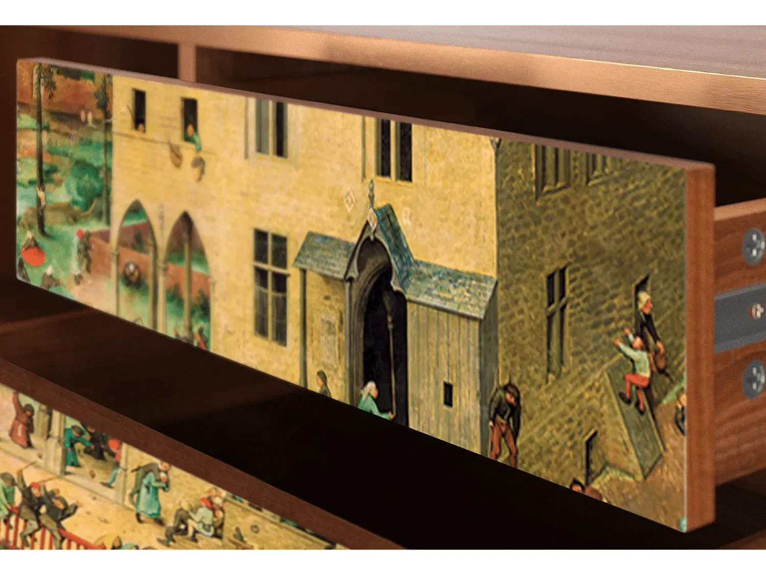 Móvel De Tv| Mueble de TV - 170х59х48 cm - T4 - Children Games, Nogueira Castanho