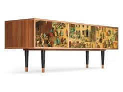 Móvel De Tv| Mueble de TV - 170х59х48 cm - T4 - Children Games, Nogueira Castanho