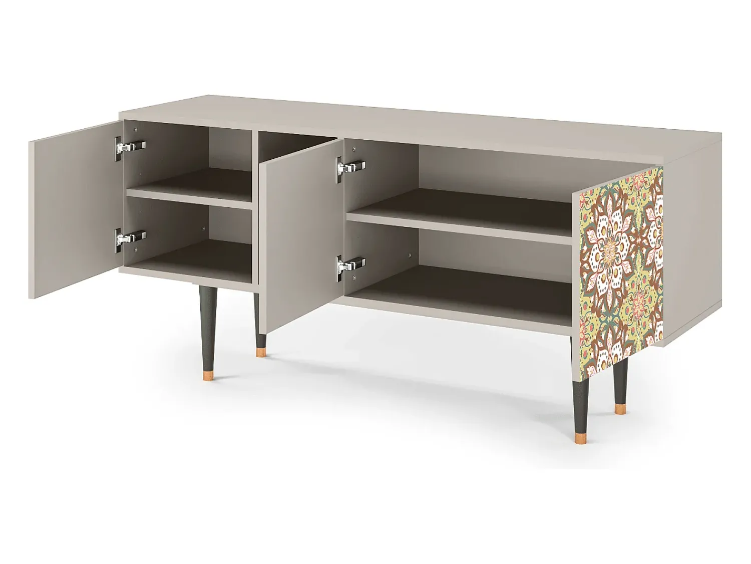Móvel De Tv* Mueble de TV - 150х69х41 cm - T5 - Chinese Tea, Areia Bege