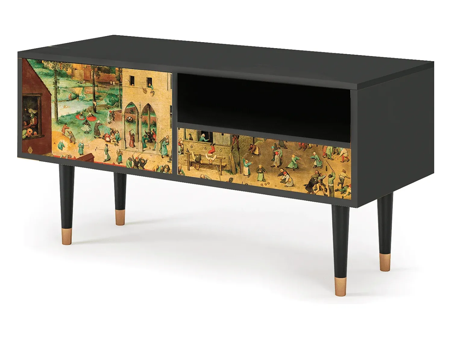 Mueble de TV - 115х59х48 cm - T3 - Children Games, Antracite^ Móvel De Tv