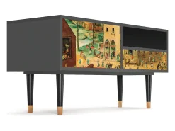 Mueble de TV - 115х59х48 cm - T3 - Children Games, Antracite^ Móvel De Tv