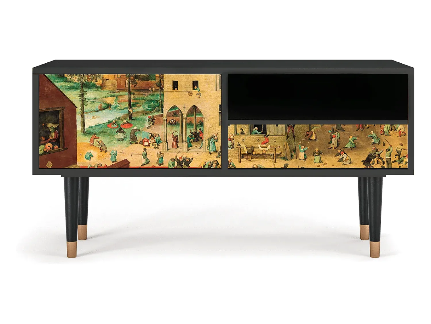Mueble de TV - 115х59х48 cm - T3 - Children Games, Antracite^ Móvel De Tv