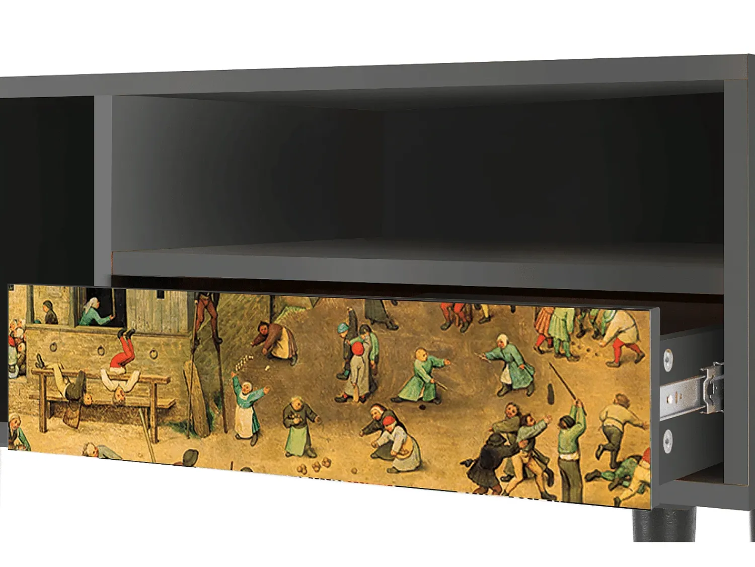 Mueble de TV - 115х59х48 cm - T3 - Children Games, Antracite^ Móvel De Tv