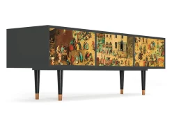 Móvel De Tv| Mueble de TV - 170х59х48 cm - T4 - Children Games, Antracite Cinza antracite