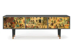 Móvel De Tv| Mueble de TV - 170х59х48 cm - T4 - Children Games, Antracite Cinza antracite