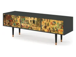 Móvel De Tv| Mueble de TV - 170х59х48 cm - T4 - Children Games, Antracite Cinza antracite