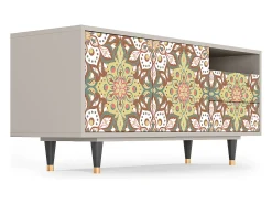 Móvel De Tv| Mueble de TV - 125х56х41 cm - T7 - Chinese Tea, Areia Bege