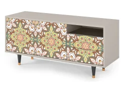 Móvel De Tv| Mueble de TV - 125х56х41 cm - T7 - Chinese Tea, Areia Bege