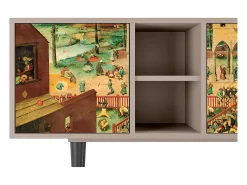 Móvel De Tv* Mueble de TV - 150х69х41 cm - T5 - Children Games, Latte Bege
