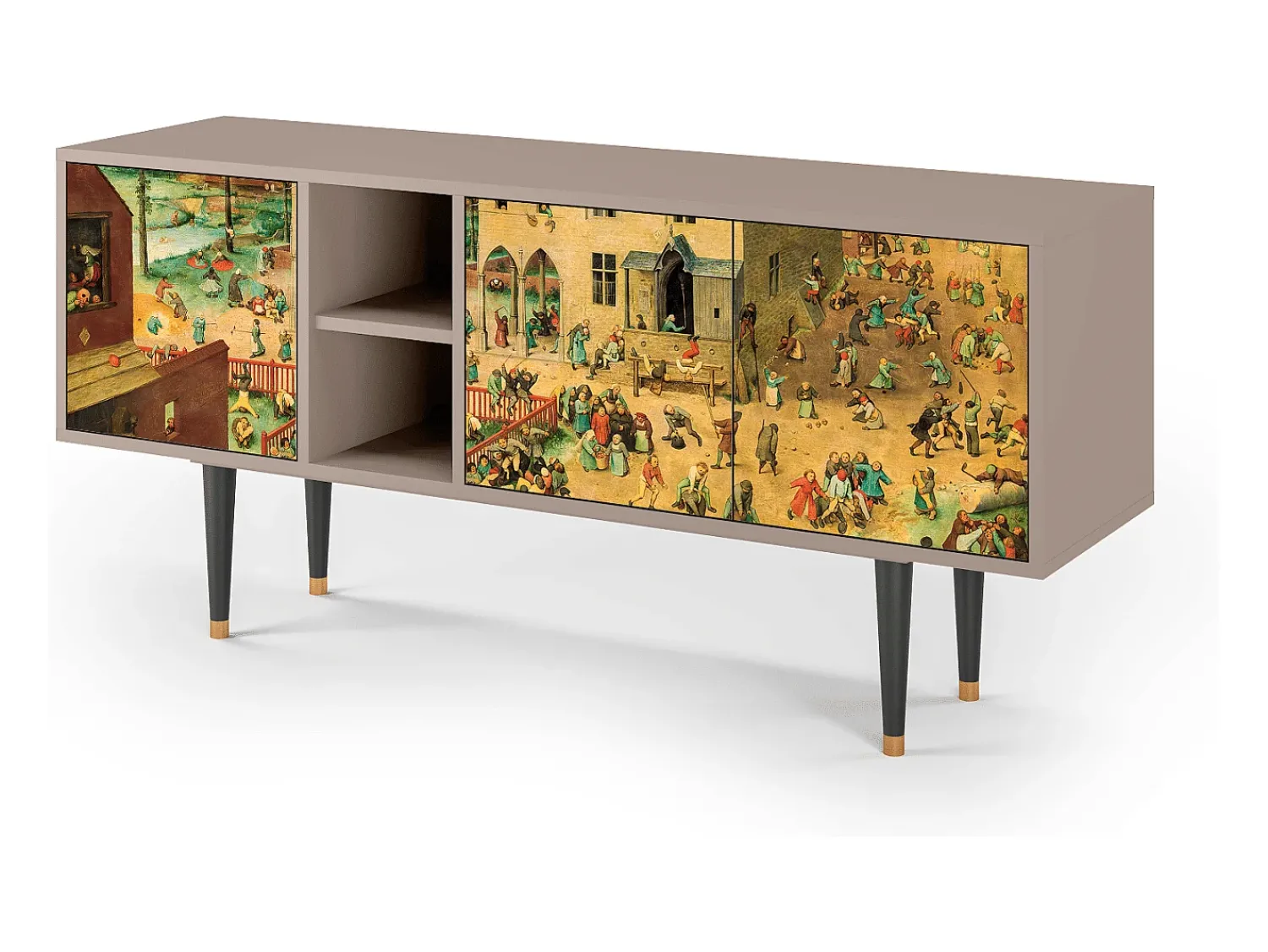 Móvel De Tv* Mueble de TV - 150х69х41 cm - T5 - Children Games, Latte Bege