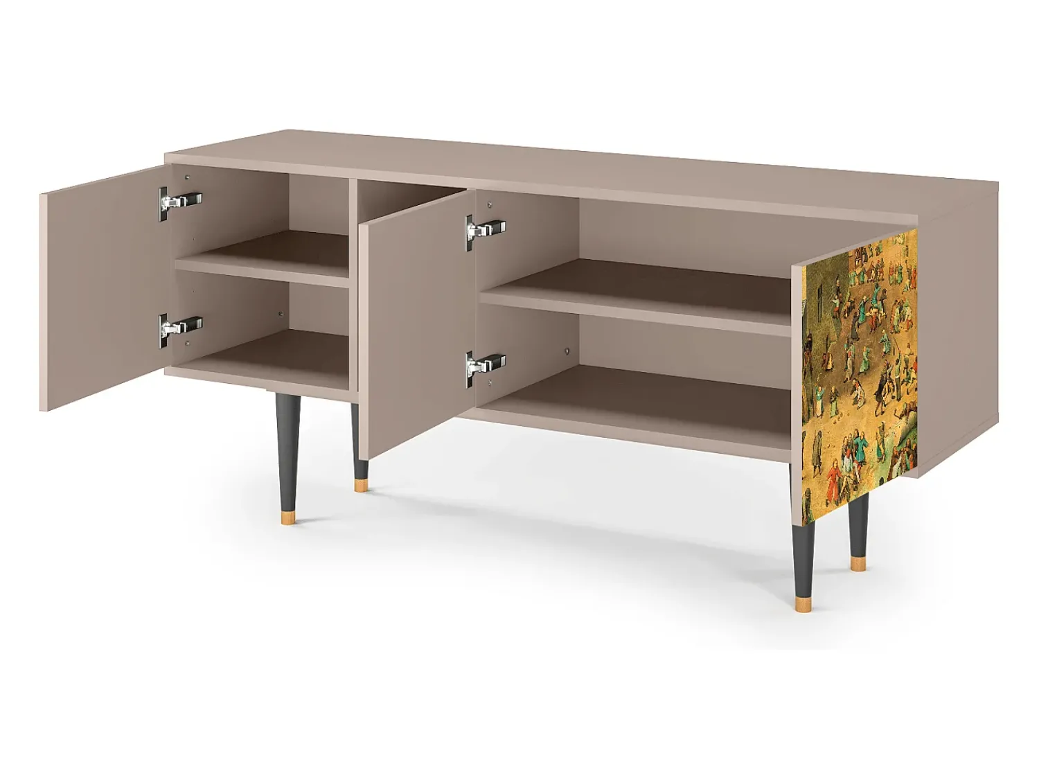 Móvel De Tv* Mueble de TV - 150х69х41 cm - T5 - Children Games, Latte Bege