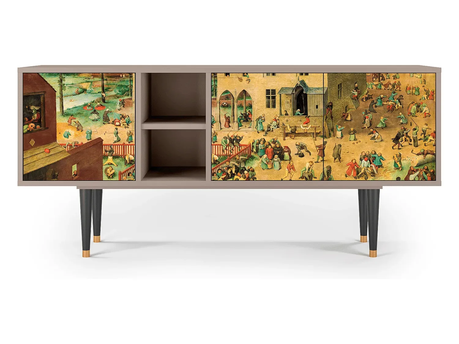 Móvel De Tv* Mueble de TV - 150х69х41 cm - T5 - Children Games, Latte Bege