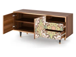 Móvel De Tv* Mueble de TV - 125х56х41 cm - T7 - Chinese Tea, Nogueira Castanho