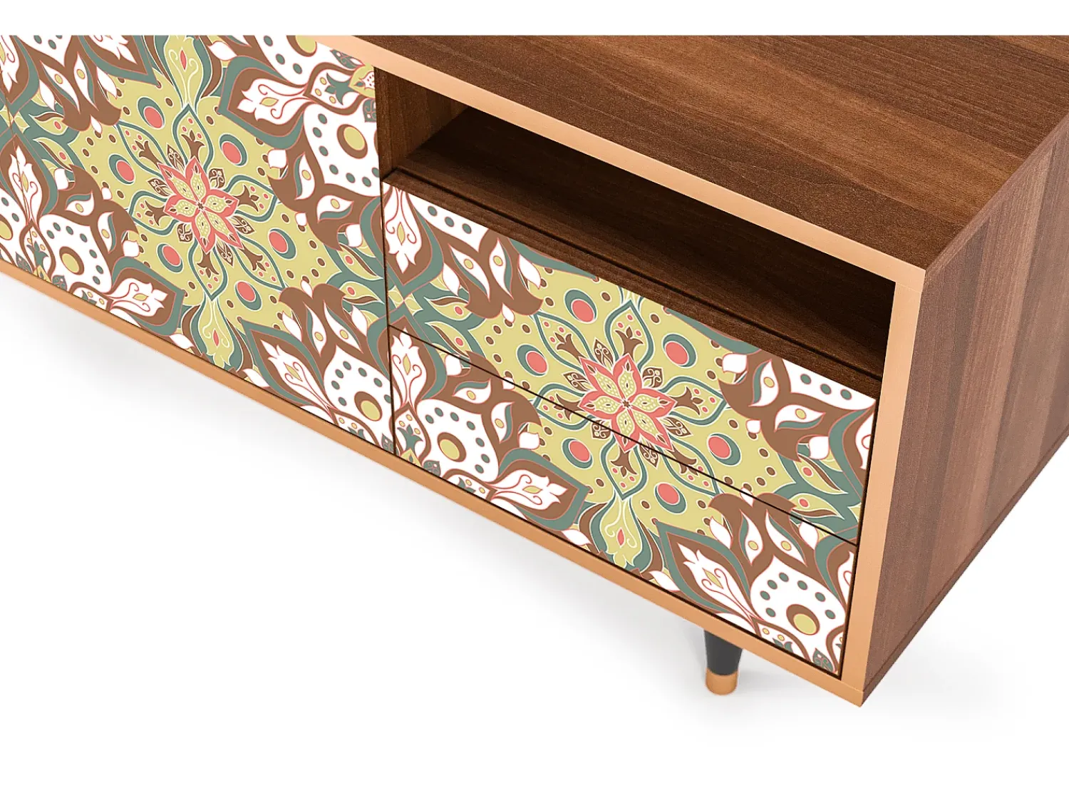 Móvel De Tv* Mueble de TV - 125х56х41 cm - T7 - Chinese Tea, Nogueira Castanho