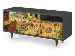 Mueble de TV - 125х56х41 cm - T7 - Children Games, Antracite^ Móvel De Tv