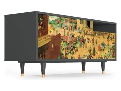 Mueble de TV - 125х56х41 cm - T7 - Children Games, Antracite^ Móvel De Tv