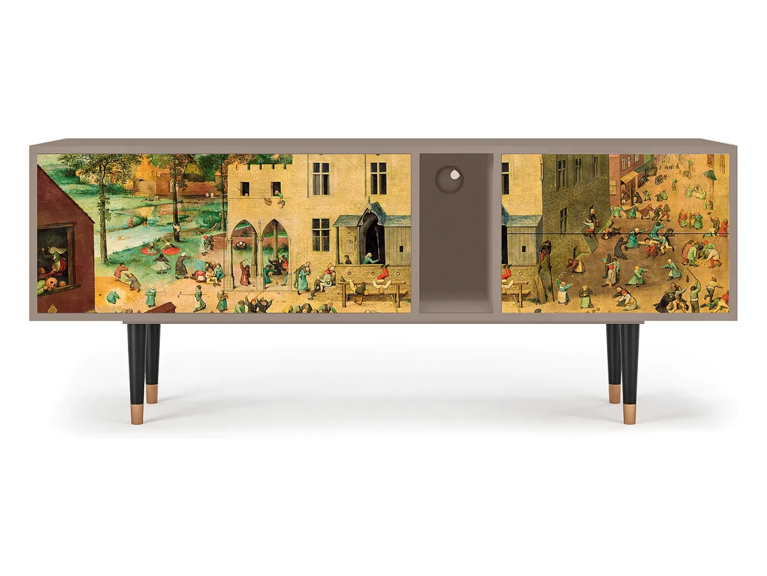 Clearance Mueble de TV - 170х69х48 cm - T1 - Children Games, Latte Bege