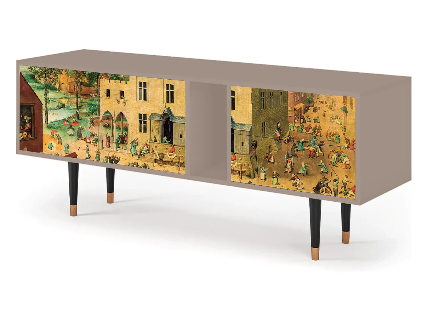 Clearance Mueble de TV - 170х69х48 cm - T1 - Children Games, Latte Bege