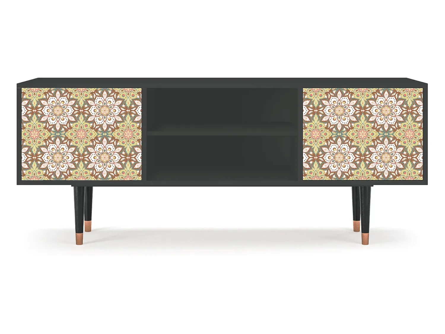 Clearance Mueble de TV - 170х69х48 cm - T2 - Chinese Tea, Antracite Cinza antracite
