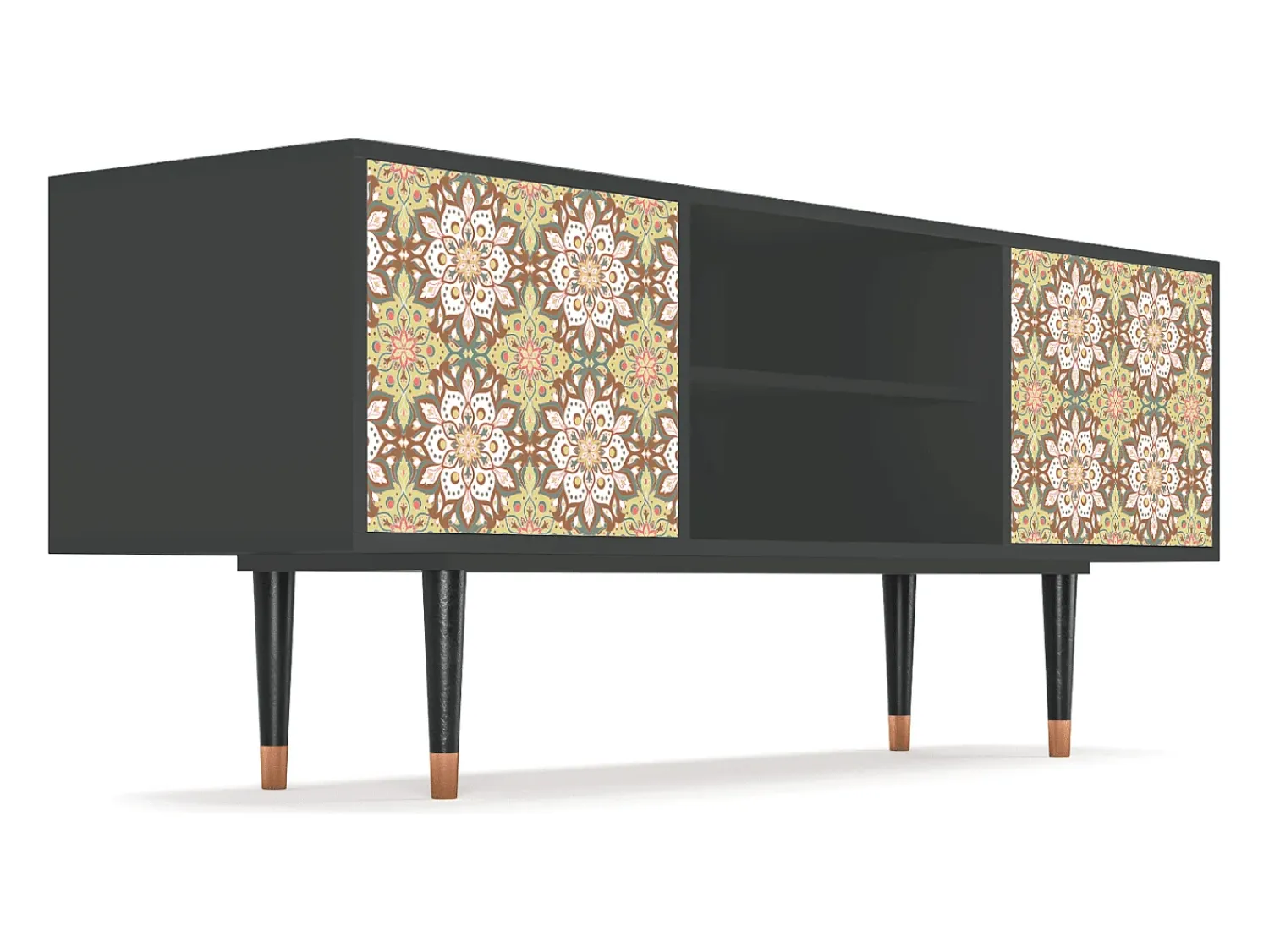 Clearance Mueble de TV - 170х69х48 cm - T2 - Chinese Tea, Antracite Cinza antracite
