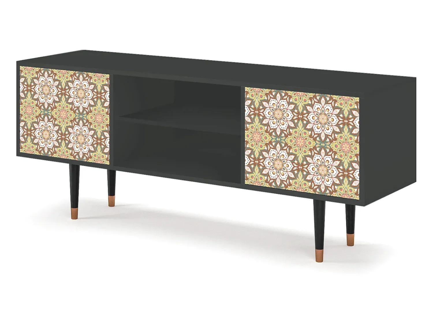 Clearance Mueble de TV - 170х69х48 cm - T2 - Chinese Tea, Antracite Cinza antracite