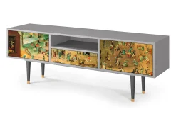 Móvel De Tv* Mueble de TV - 170х59х41 cm - T6 - Children Games, Cinza Cinzento