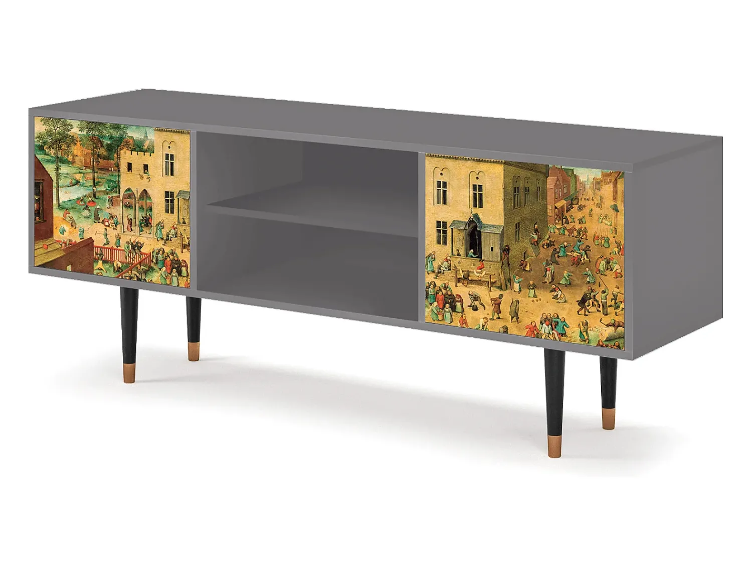 Clearance Mueble de TV - 170х69х48 cm - T2 - Children Games, Cinza Cinzento