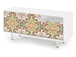 Móvel De Tv* Mueble de TV - 125х56х41 cm - T7 - Chinese Tea, Branco Bege