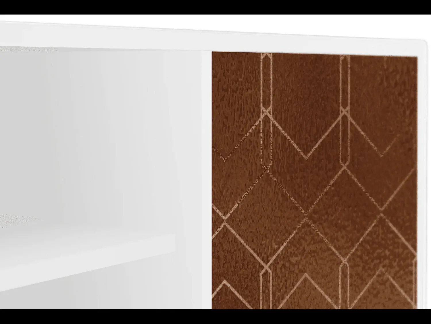 Móvel De Tv* Mueble de TV - 170х69х48 cm - T2 - Chocolate Bar, Branco Bege