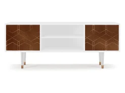 Móvel De Tv* Mueble de TV - 170х69х48 cm - T2 - Chocolate Bar, Branco Bege