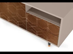 Mueble de TV - 125х56х41 cm - T7 - Chocolate Bar, Latte Bege