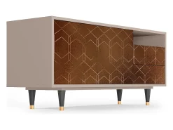 Mueble de TV - 125х56х41 cm - T7 - Chocolate Bar, Latte Bege