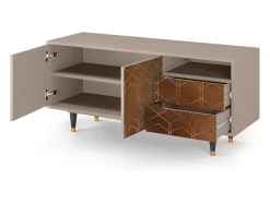 Mueble de TV - 125х56х41 cm - T7 - Chocolate Bar, Latte Bege