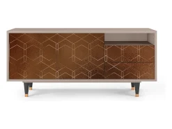 Mueble de TV - 125х56х41 cm - T7 - Chocolate Bar, Latte Bege